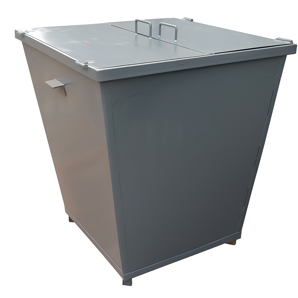 Контейнер металевий з кришкою для ТПВ 0,75 м3, ВСМ ЕКО